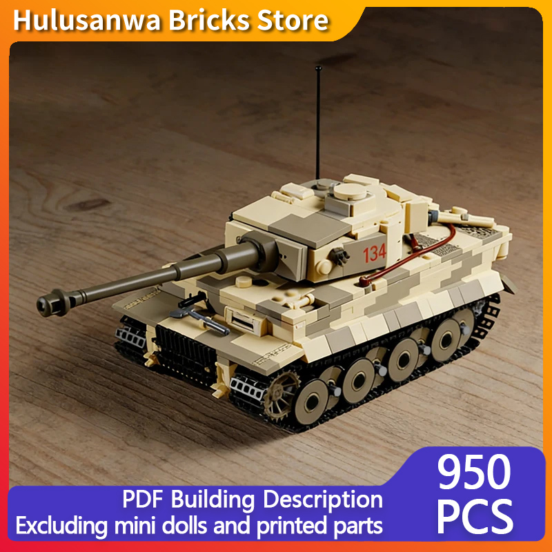 Heavy Equipment Lego - Modelo de Tanque Militar Pesado MOC,