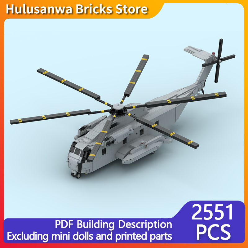 Heavy Equipment Lego - Modelo de Helicóptero Pesado CH-53D, Blocos