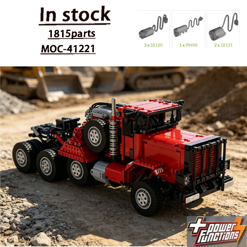 Heavy Equipment Lego - MOC-41221M911 Edição Vermelha Caminhão de Transporte