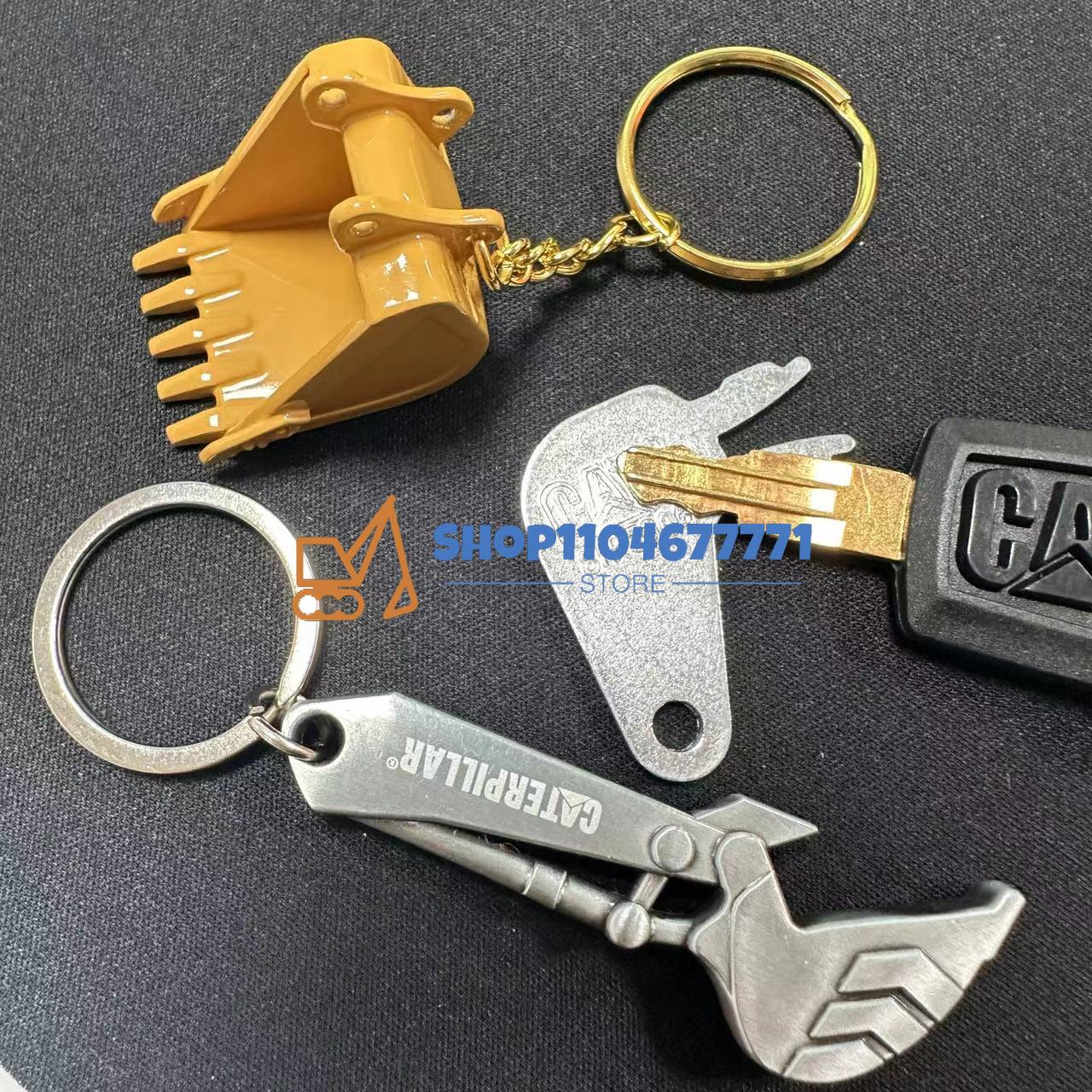 Heavy Equipment With Bucket - Chaveiro de equipamento pesado para escavadeira