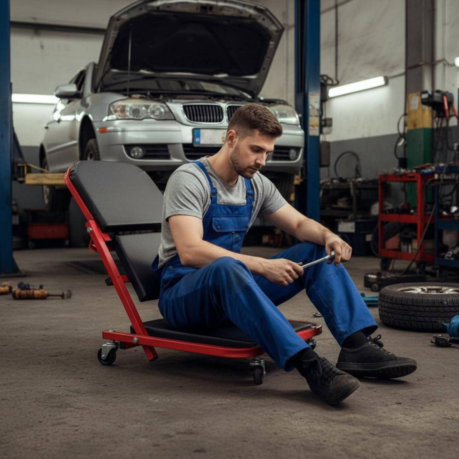Assento Dobrável para Mecânico - Heavy Equipment Repair avaliação e preço