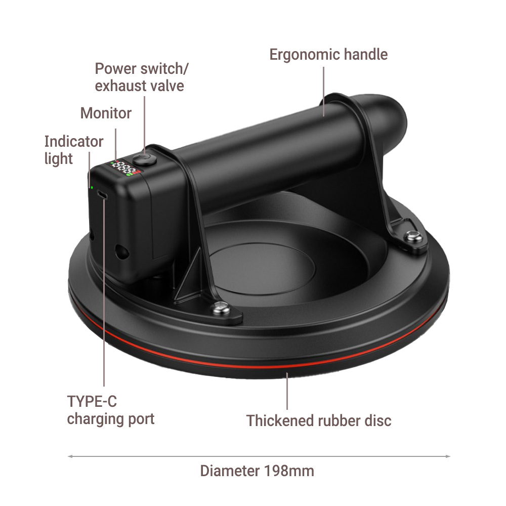 Ventosa Elétrica a Vácuo de 8  - Vacuum Suction Cup Lifter avaliação e preço