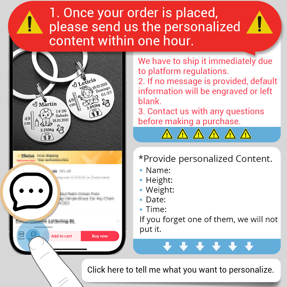 Adorável personalizado bebê me - Heavy Equipment Keys avaliação e preço